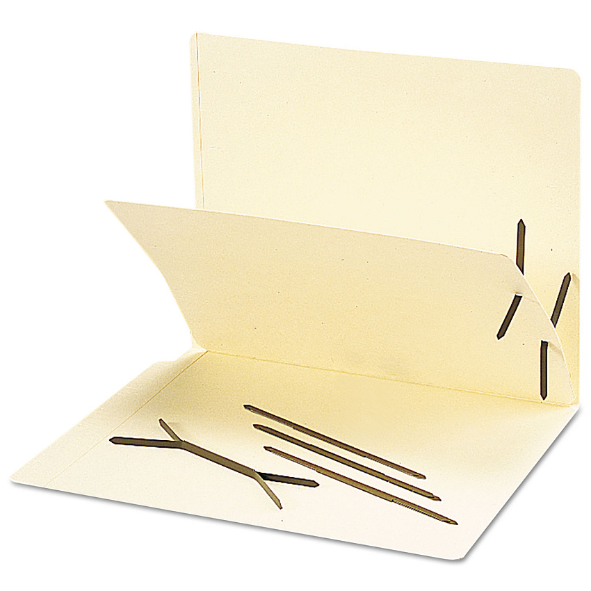 Smead Twin Prong Fasteners, 0.63" and 1" Capacity, 2.75" Center to Center, Brown, 100/Box (35051)