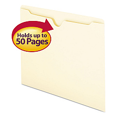 Smead Manila File Jackets, 1-Ply Straight Tab, Letter Size, Manila, 100/Box (75410)