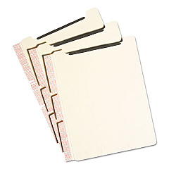 Smead Self-Adhesive Folder Dividers for Top/End Tab Folders with 2-Prong Fasteners, Letter Size, Manila, 25/Pack (68025)