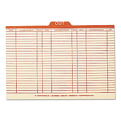 Smead Manila Out Guides, Printed Form Style, 1/5-Cut Top Tab, Out, 8.5 x 14, Manila, 100/Box (53910)