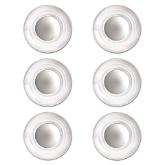 Quartet Glass Magnets, Large, 0.45" dia, Clear, 6/Pack (85391)