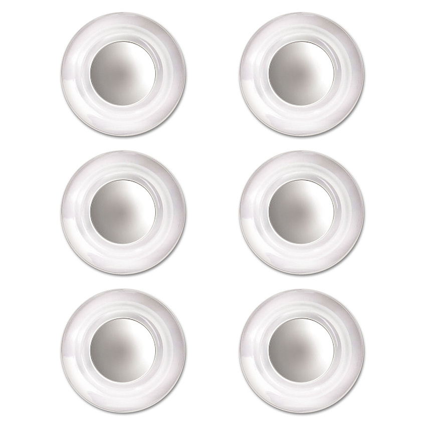 Quartet Glass Magnets, Large, 0.45" dia, Clear, 6/Pack (85391)