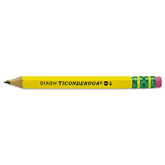 Ticonderoga Golf Pencils, HB (#2), Black Lead, Yellow Barrel, 72/Box (13472)