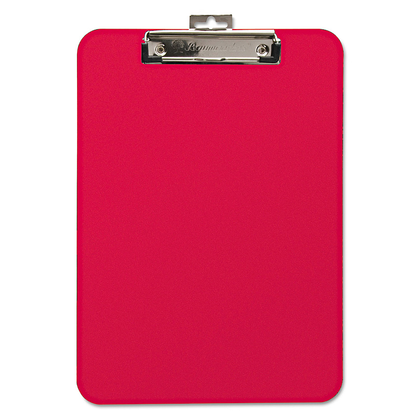 Mobile OPS Unbreakable Recycled Clipboard, 0.25" Clip Capacity, Holds 8.5 x 11 Sheets, Red (61622)