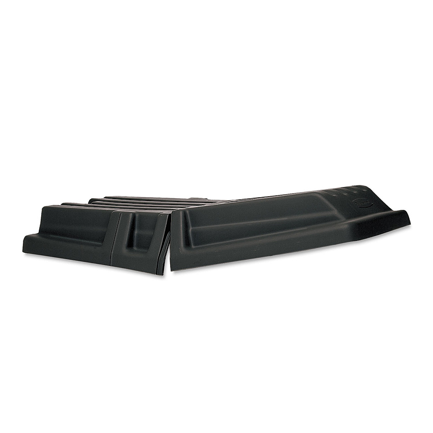 Rubbermaid Commercial Hinged Dome Tilt Truck Lid, 34.14 x 69.66 x 8.4, Black (1317BLA)