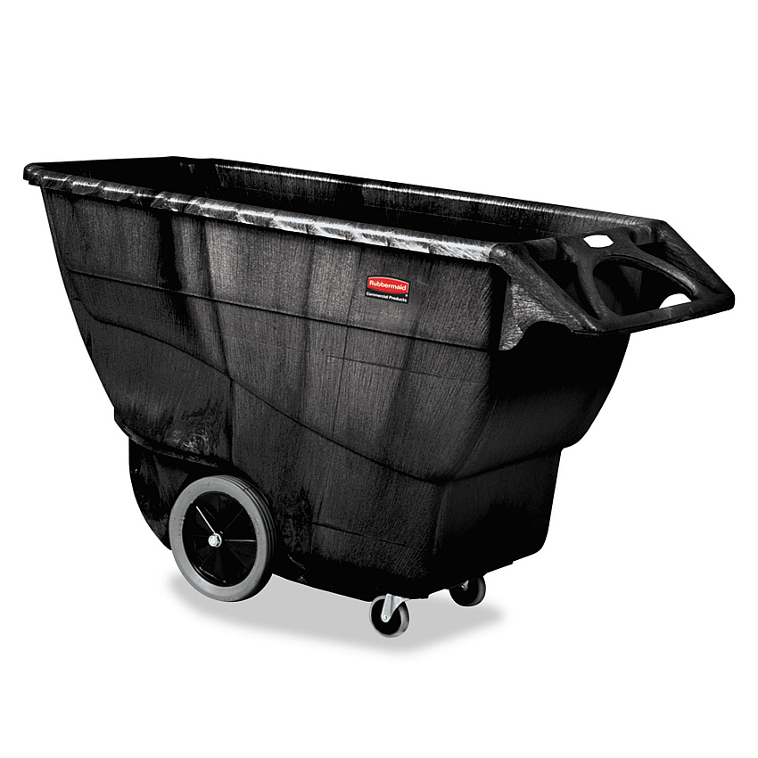 Rubbermaid Commercial Structural Foam Tilt Truck, Rectangular, 2,100 lb Capacity, Black (9T16BLA)
