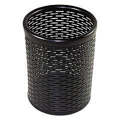 Artistic Urban Collection Punched Metal Pencil Cup, 3.5" Diameter x 4.5"h, Black (ART20005)