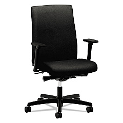 HON Ignition Series Mid-Back Work Chair, Supports Up to 300 lb, 17" to 22" Seat Height, Black (IW104CU10)