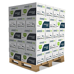 Universal Deluxe Multipurpose Paper, 98 Bright, 20lb Bond Weight, 8.5 x 11, Bright White, 500/Ream, 10 Reams/Carton, 40 Cartons/Pallet (UNV95200PLT)
