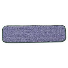 Rubbermaid Commercial Microfiber Wet Mopping Pad, 18 1/2" x 5 1/2" x 1/2", Green, 12/Carton (Q410GRECT)