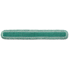 Rubbermaid Commercial HYGEN HYGEN Dust Mop Heads With Fringe, Green, 60 in., Microfiber, Cut-End (Q460GRE)