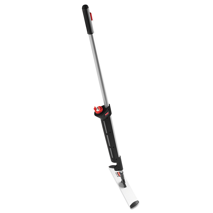 Rubbermaid Commercial HYGEN Pulse Microfiber Spray Mop System, 17" Wide Microfiber Head, 52" Black Plastic Handle (1863884)