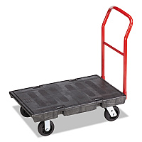 Rubbermaid Commercial Heavy-Duty Platform Truck Cart, 1,000 lb Capacity, 24 x 36 Platform, Black (4403BLA)
