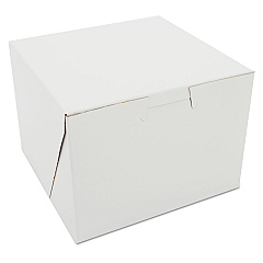 White One-piece Non-window Bakery Boxes, 5.5 X 5.5 X 4, White, Paper, 250/carton