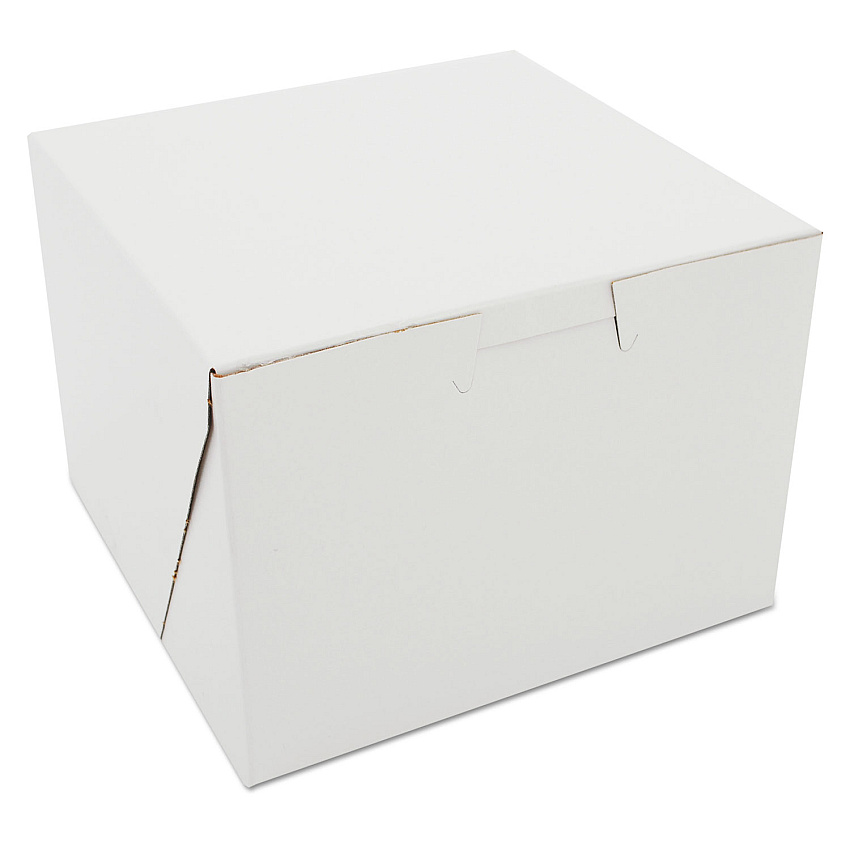White One-piece Non-window Bakery Boxes, 5.5 X 5.5 X 4, White, Paper, 250/carton