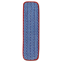 Rubbermaid Commercial Microfiber Wet Mopping Pad, 18 1/2" x 5 1/2" x 1/2", Red (Q410RED)