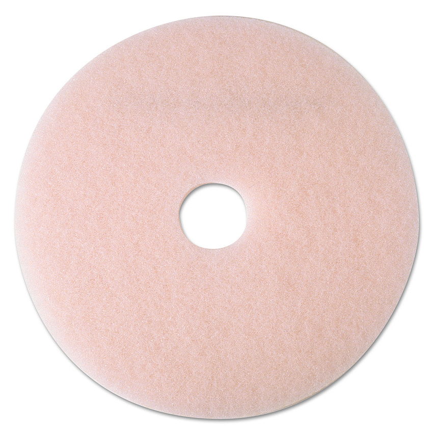 Ultra High-speed Eraser Floor Burnishing Pad 3600, 24" Diameter, Pink, 5/carton