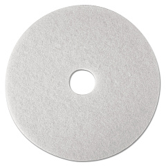 3M Low-Speed Super Polishing Floor Pads 4100, 27" Diameter, White, 5/Carton (20313)