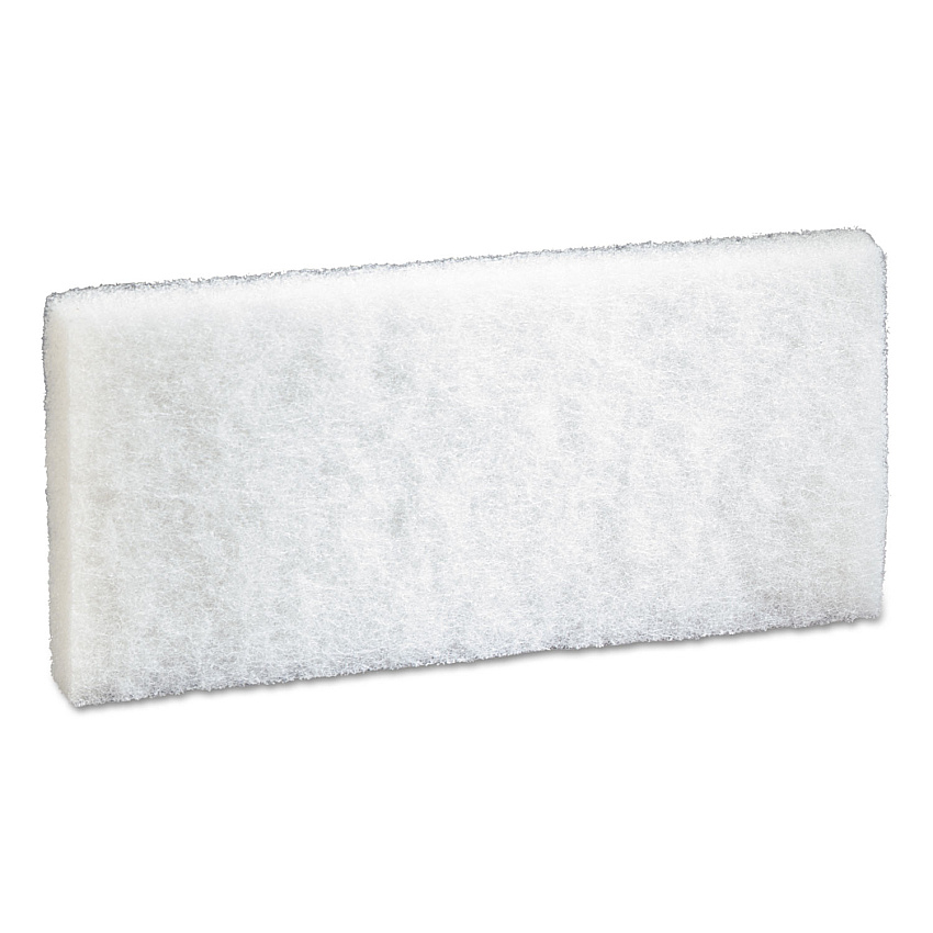 3M Doodlebug Scrub Pad, 4.63 x 10, White, 5/Pack, 4 Packs/Carton (08003)