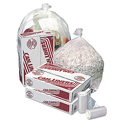 Pitt Plastics High-Density Coreless Mini-Roll Can Liners, 30 gal, 10 microns, 30" x 37", Natural, 500/Carton (MR30371MC)
