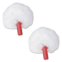 Unger ErgoToilet Bowl Brush Replacement Swab Head, White, 2/Pack (BSRHR)