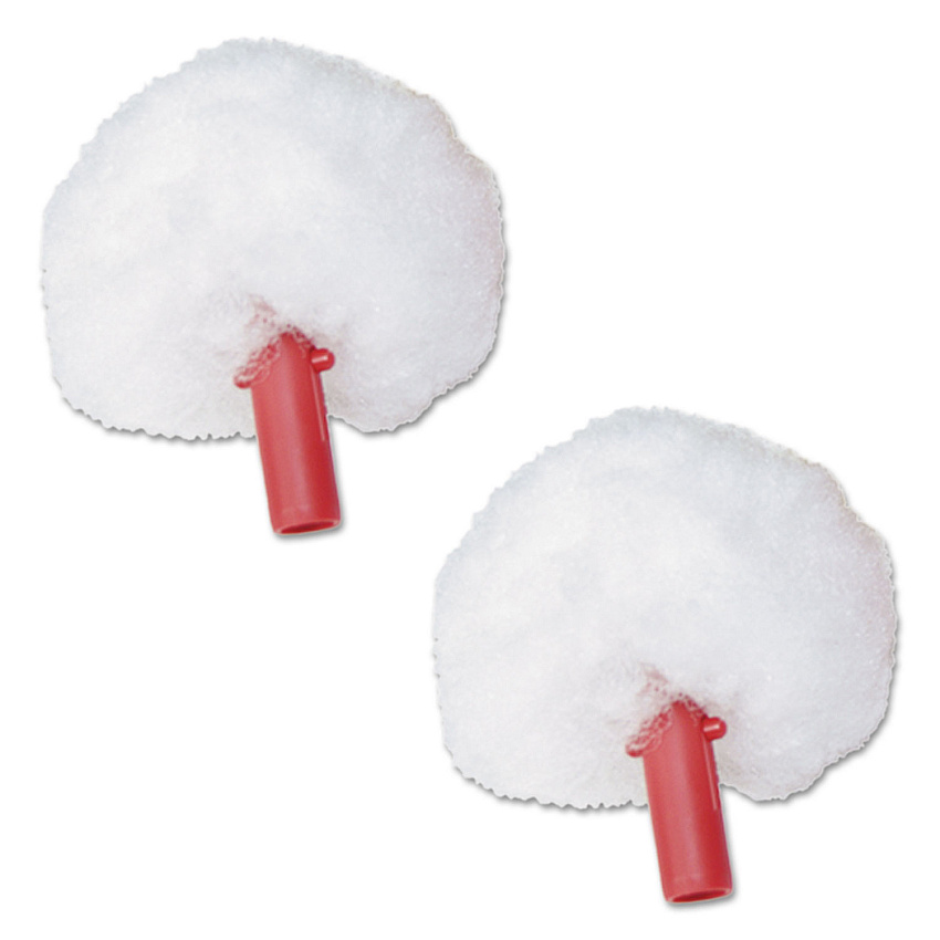 Unger ErgoToilet Bowl Brush Replacement Swab Head, White, 2/Pack (BSRHR)