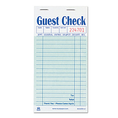 AmerCareRoyal Guest Check Book, Two-Part Carbon, 3.5 x 6.7, 1/Page, 50/Book, 50 Books/Carton (GC60002)