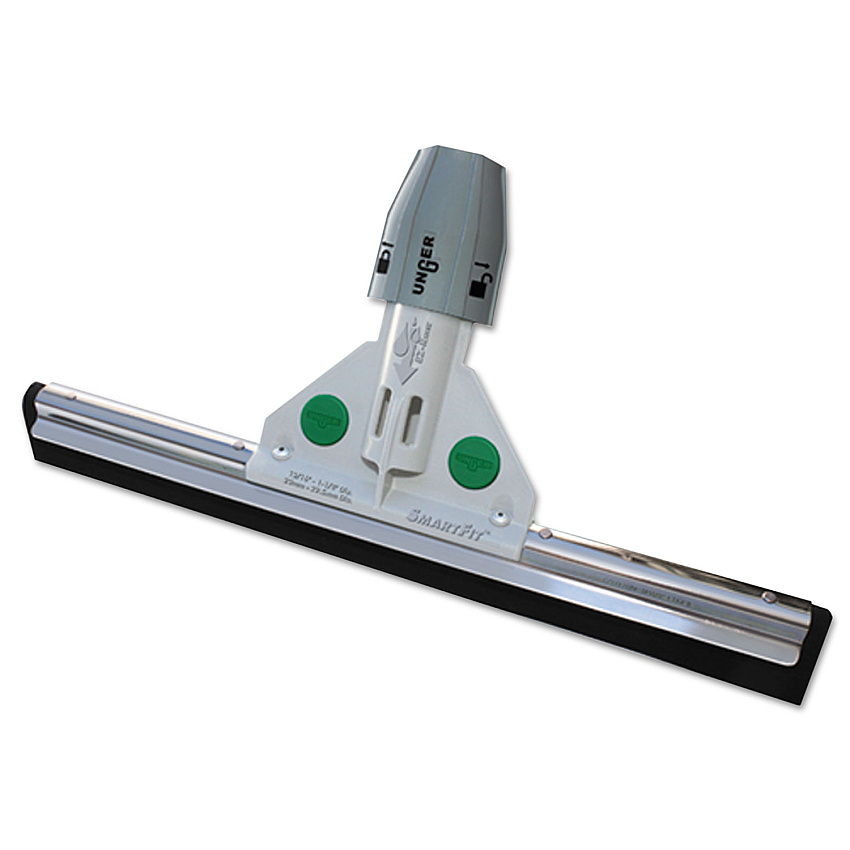 Unger Heavy Duty Water Wand with Socket and Twin Foam Rubber Blades, 22" Wide Blade, 4" Handle (HM22A)