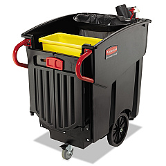 Rubbermaid Commercial Mega Brute Mobile Container, Rectangular, Plastic, 120 gal, Black (9W73BLA)