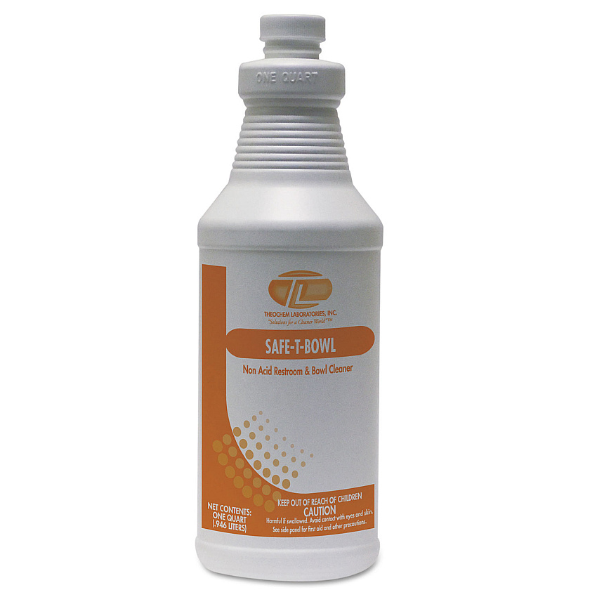 Theochem Laboratories Safe-T-Bowl Liquid Toilet Bowl Cleaner, 32 oz Bottle, 12/Carton (975)