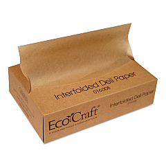 Bagcraft EcoCraft Interfolded Soy Wax Deli Sheets, 8 x 10.75, 500/Box, 12 Boxes/Carton (016008)