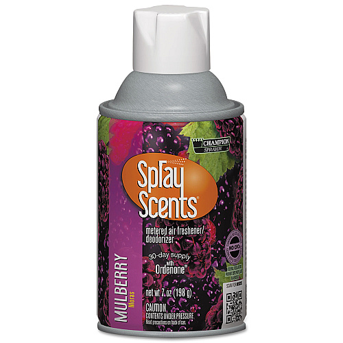 Chase Products Champion Sprayon SPRAYScents Metered Air Freshener Refill, Mulberry, 7 oz Aerosol Spray, 12/Carton (5169)