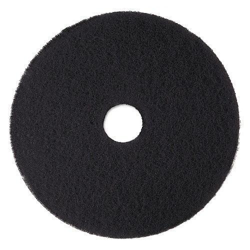 3M Low-Speed High Productivity Floor Pads 7300, 15" Diameter, Black, 5/Carton (08273)