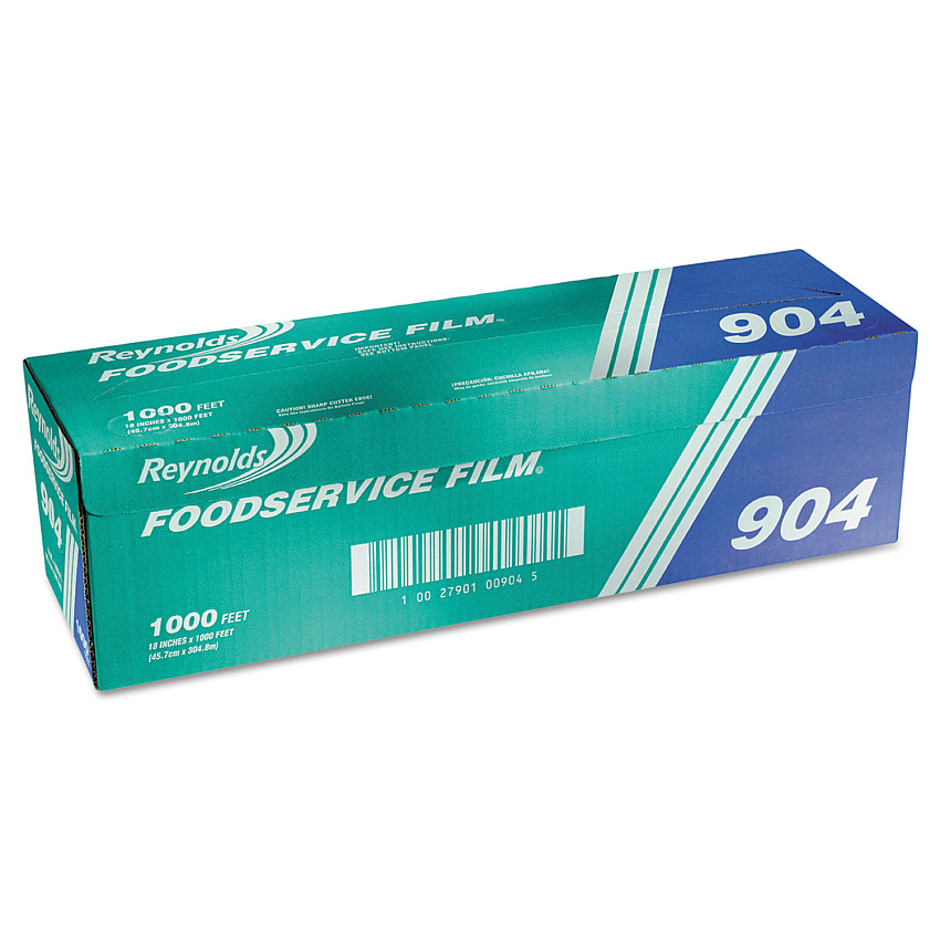 Reynolds Wrap PVC Film Roll with Cutter Box, 18" x 1,000 ft, Clear (904)