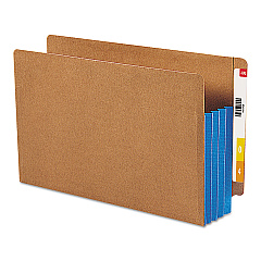 Smead Redrope Drop-Front End Tab File Pockets, Fully Lined 6.5" High Gussets, 3.5" Expansion, Legal Size, Redrope/Blue, 10/Box (74679)