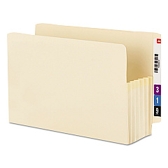 Smead Manila End Tab TUFF Pockets, 5.25" Expansion, Letter Size, Manila, 10/Box (75160)