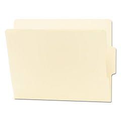 Smead Heavyweight Manila End Tab Folders, 9" High Front, 1/3-Cut Tabs: Center, Letter Size, 0.75" Expansion, Manila, 100/Box (24136)