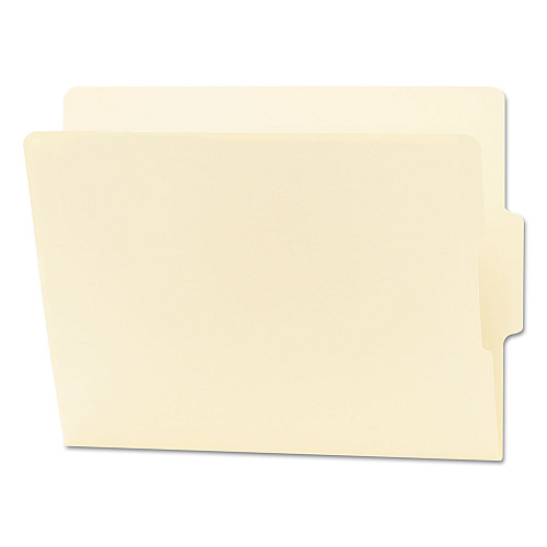 Smead Heavyweight Manila End Tab Folders, 9" High Front, 1/3-Cut Tabs: Center, Letter Size, 0.75" Expansion, Manila, 100/Box (24136)
