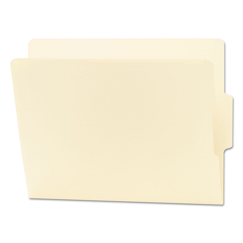 Smead Heavyweight Manila End Tab Folders, 9" High Front, 1/3-Cut Tabs: Center, Letter Size, 0.75" Expansion, Manila, 100/Box (24136)