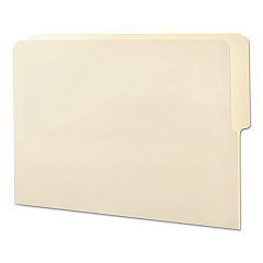 Smead Heavyweight Manila End Tab Folders, 9" High Front, 1/2-Cut Tabs: Top, Letter Size, 0.75" Expansion, Manila, 100/Box (24127)