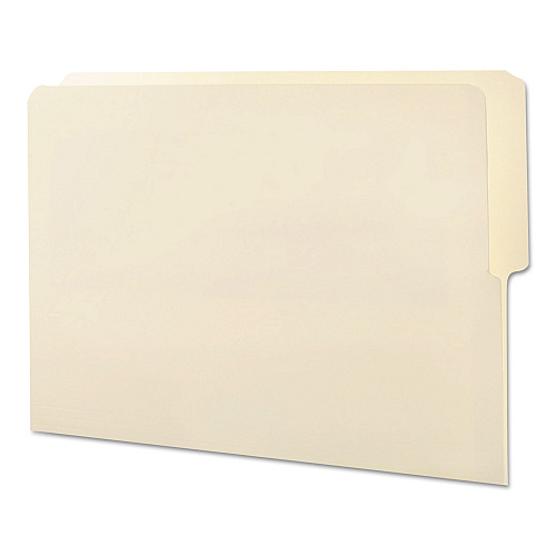 Smead Heavyweight Manila End Tab Folders, 9" High Front, 1/2-Cut Tabs: Top, Letter Size, 0.75" Expansion, Manila, 100/Box (24127)