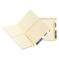 Smead Heavyweight Manila End Tab Pocket Folders, Interior Front/Back Panel Pockets, Straight Tabs, Letter Size, 11pt Manila, 25/Box (24117)