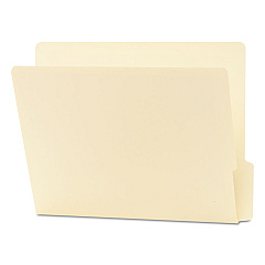 Smead Heavyweight Manila End Tab Folders, 9" High Front, 1/3-Cut Tabs: Bottom, Letter Size, 0.75" Expansion, Manila, 100/Box (24137)