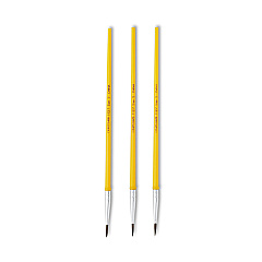 Crayola Watercolor Brush Set, Size 2, Camel-Hair Blend, Round Profile, 3/Pack (051127002)