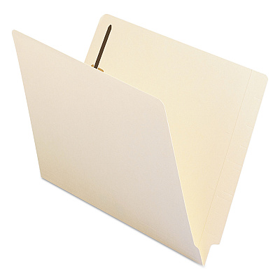 Smead Manila End Tab Fastener Folders with Reinforced Tabs, 11-pt Stock, 1 Fastener, Letter Size, Manila Exterior, 50/Box (34110)