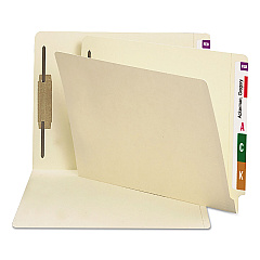 Smead Manila End Tab Fastener Folders with Reinforced Tabs, 14-pt Stock, 1 Fastener, Letter Size, Manila Exterior, 50/Box (34210)