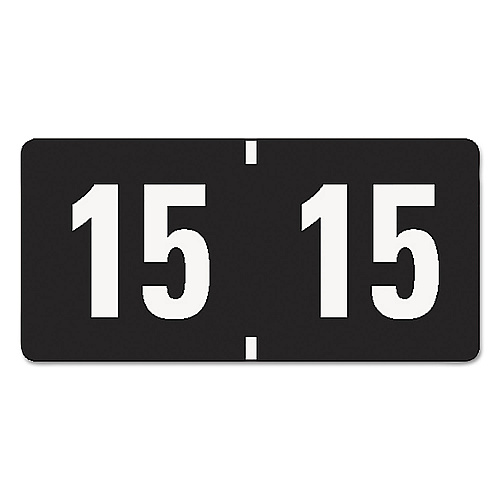 Smead Yearly End Tab File Folder Labels, 15, 0.75 x 1.5, Black, 500/Roll (68315)