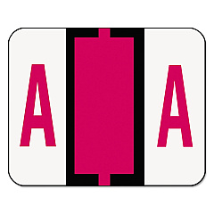 Smead A-Z Color-Coded End Tab Filing Labels, A, 1 x 1.25, White, 500/Roll (67071)