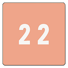 Smead Numerical End Tab File Folder Labels, 2, 1.5 x 1.5, Pink, 250/Roll (67422)
