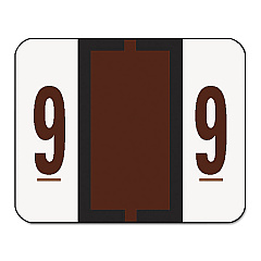 Smead Numerical End Tab File Folder Labels, 9, 1 x 1.25, White, 500/Roll (67379)